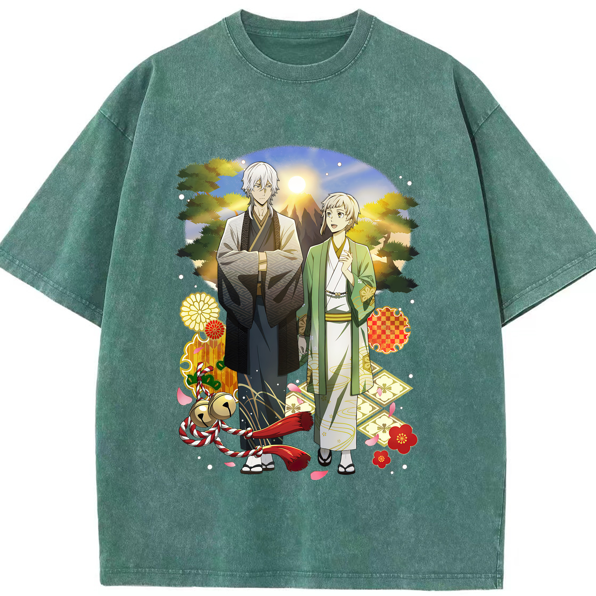 （画像用） 文豪ストレイドッグス Bungo Stray Dogs 綿100% ヴィンテージ風 半袖Tシャツ（フロントプリント）